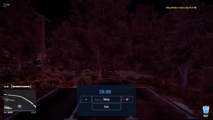 W grze możesz przespać się, by przyspieszyć upływ czasu. - Jak przewijać czas w Thief Simulator - Thief Simulator - poradnik do gry