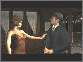 Na wprost zauważyłem właściciela Bistro grającego w karty z gościem ubranym w strój pracownika Hotelu Orphee - Alambic Bistro cz.1 | Post Mortem - Post Mortem - poradnik do gry