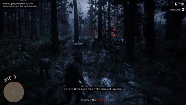 Idź cały czas za Lee, a będziesz spotykał kolejnych wrogów - Dokąd prowadzi moralność - Solucja Red Dead Online - Red Dead Online - poradnik do gry