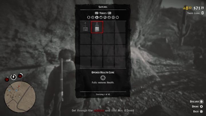 Po kilku godzinach gry, będziesz miał już dość sporo gotówki - pamiętaj, żeby kupić zapas przedmiotów regenerujących rdzenie dla ciebie i swojego wierzchowca - Porady na start w Red Dead Online - Red Dead Online - poradnik do gry