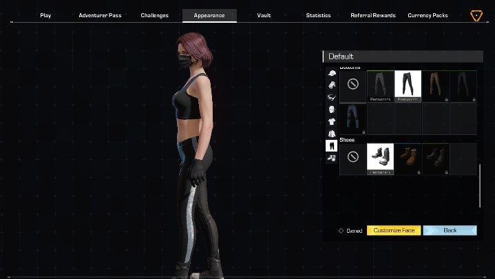 Tam możesz zmienić bądź ściągnąć: czapkę, rękawiczki, gogle, maski, bluzki, kurtki, spodnie oraz buty - Jak zmieniać stroje bohaterów w Ring of Elysium? - Ring of Elysium - poradnik do gry