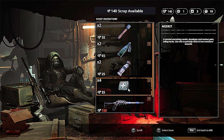 Alternatywny sposób zdobywania apteczek to kupowanie ich w sklepie Iridii (Arka) - Jak leczyć członków drużyny w Mutant Year Zero? - Mutant Year Zero - poradnik do gry