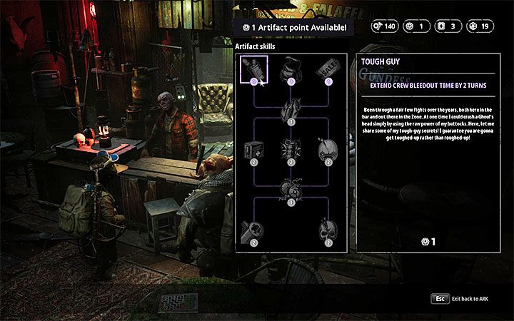 Pewnym ułatwieniem jest permanentne ulepszenie Tough Guy, na zakup którego możesz poświęcić jeden z zebranych artefaktów - Jak leczyć członków drużyny w Mutant Year Zero? - Mutant Year Zero - poradnik do gry