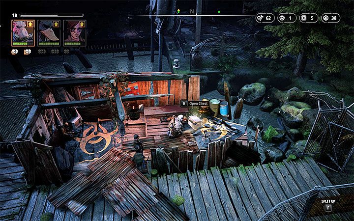 Zbroję Pyro Armour można też odnaleźć w pokazanej na obrazku skrzyni na terenie przystani w lokacji The Sea Titans - Jak ugasić ogień w Mutant Year Zero? - Mutant Year Zero - poradnik do gry