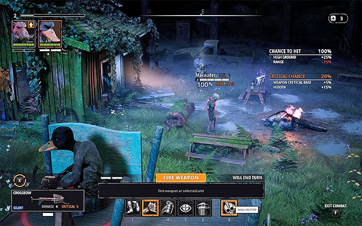 Także i dwóch pozostałych przeciwników warto zaatakować z zaskoczenia - East Outpost - Atlas świata Mutant Year Zero - Mutant Year Zero - poradnik do gry