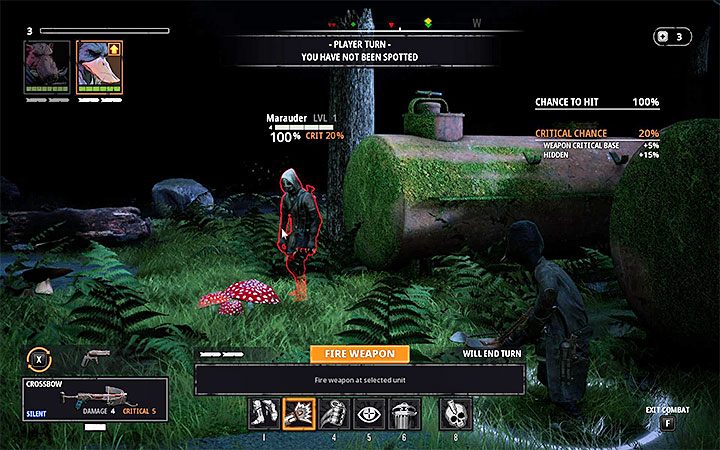 Jedyna grupa przeciwników w tej lokacji stacjonuje wokół zrujnowanej stacji benzynowej - The Ark Outskirts - Atlas świata Mutant Year Zero - Mutant Year Zero - poradnik do gry