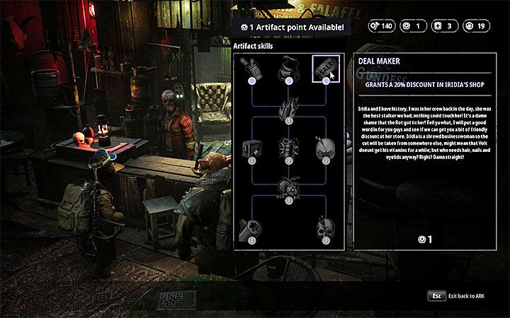 Pripps Place - Możesz tu poświęcać odnajdywane w świecie gry unikalne artefakty (znajdźki) na permanentne ulepszenia - The Ark - Atlas świata Mutant Year Zero - Mutant Year Zero - poradnik do gry