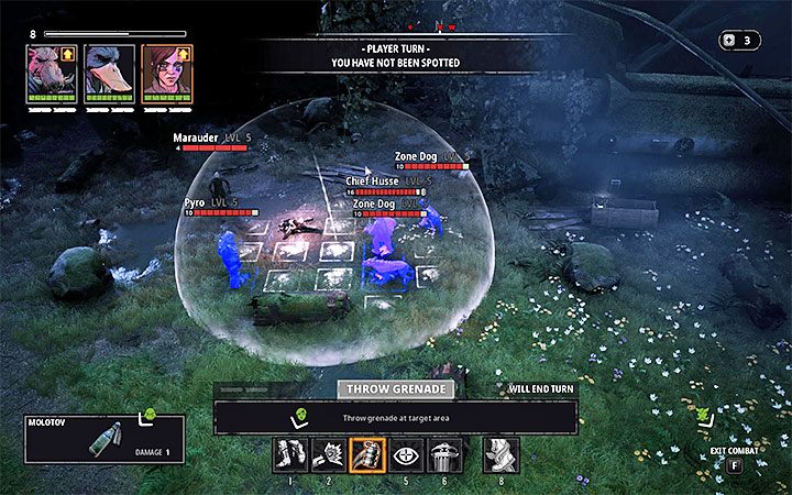 W głównym obozie mutantów przebywa spora grupa przeciwników, w tym dwóch unikalnych - Pyro i Chief Husse - The Fallen Angel - Atlas świata Mutant Year Zero - Mutant Year Zero - poradnik do gry