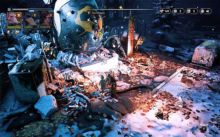 Po wygranej bitwie dotrzyj najpierw do miejsca katastrofy - możesz tu uwolnić Magnusa, który dołączy do drużyny - House of Bones - Atlas świata Mutant Year Zero - Mutant Year Zero - poradnik do gry
