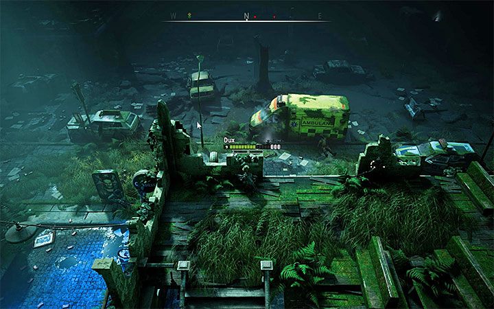 Wyrusz dalej i zignoruj chwilowo znajdujący się przy głównej ulicy sklep Roboshack - The Forbidden City - Atlas świata Mutant Year Zero - Mutant Year Zero - poradnik do gry