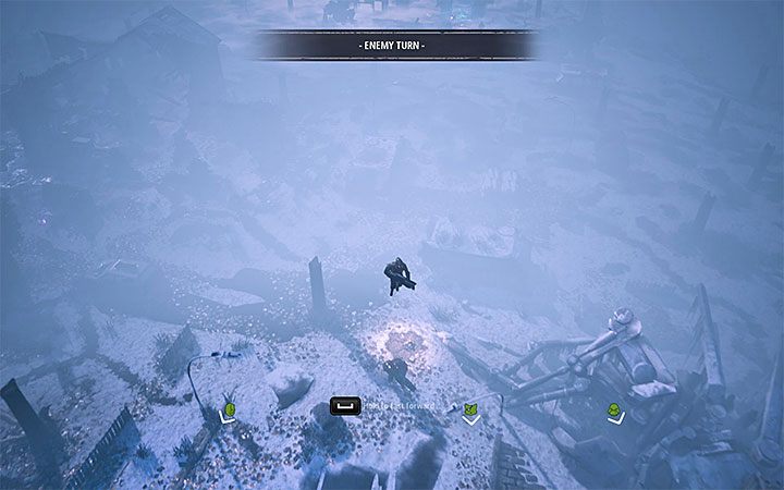 Sporym zagrożeniem w pierwszej bitwie są też przeciwnicy Pod Jumper, którzy podobnie jak roboty Enforcer z podstawowej kampanii mogą korzystać z plecaków odrzutowych i wykonywać dzięki nim dalekie skoki - Mauzoleum Przedmieścia | Solucja Mutant Year Zero Seed of Evil - Mutant Year Zero - poradnik do gry