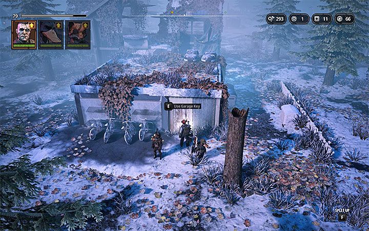 Garaż znajduje się na przeciwległym końcu mapy i pokazuje go dołączony obrazek - Mauzoleum Przedmieścia | Solucja Mutant Year Zero Seed of Evil - Mutant Year Zero - poradnik do gry