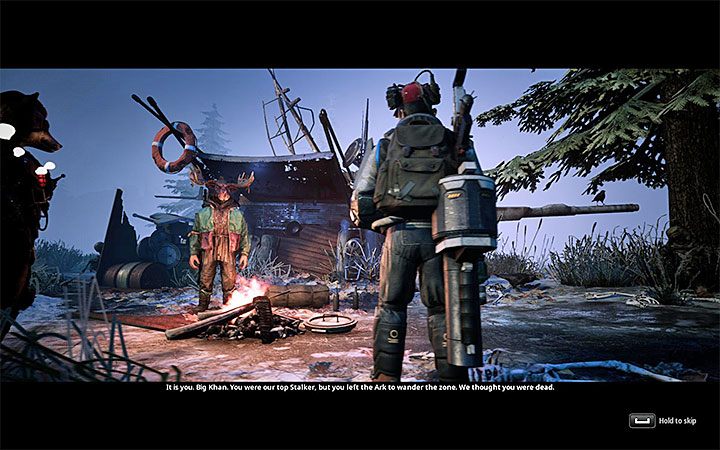 Niedaleko miejsca rozpoczęcia eksploracji mapy znajdziesz obozowisko Wielkiego Khana (Big Khan) - Podnosiciele Wody | Solucja Mutant Year Zero Seed of Evil - Mutant Year Zero - poradnik do gry