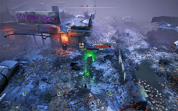 W prawym górnym narożniku mapy przebywa też niestety Med-Bot - Sala Elektrycznych Trumien | Solucja Mutant Year Zero Seed of Evil - Mutant Year Zero - poradnik do gry