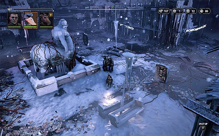 Przeciwnicy - Goran (poziom 80), Pod Wolf (poziom 80), Pod Jumper (poziom 80), Pod Spawner (poziom 80), Pod Burner (poziom 80), Polis-Bot (poziom 80), Polis-Bot Enforcer (poziom 80) - Zamarznięte miasto | Solucja Mutant Year Zero Seed of Evil - Mutant Year Zero - poradnik do gry