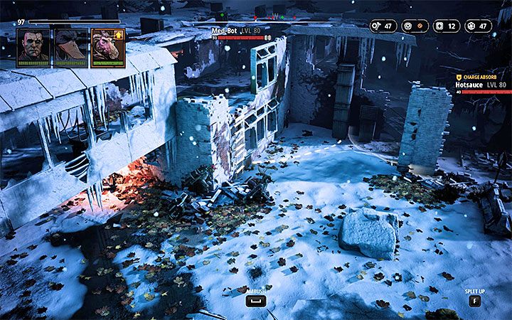 Przeciwnicy - Hotsauce (poziom 80), Torchjob (poziom 80), Marauder (poziom 80), Med-Bot (poziom 80), Hunter (poziom 80), Pyro (poziom 80) - Opcjonalne powroty do starych lokacji | Solucja Mutant Year Zero Seed of Evil - Mutant Year Zero - poradnik do gry