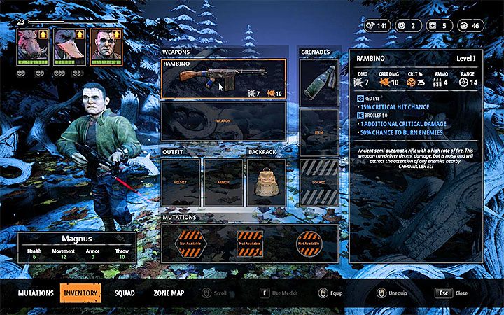 2 - Drużyna, lista członków drużyny w Mutant Year Zero - Mutant Year Zero - poradnik do gry