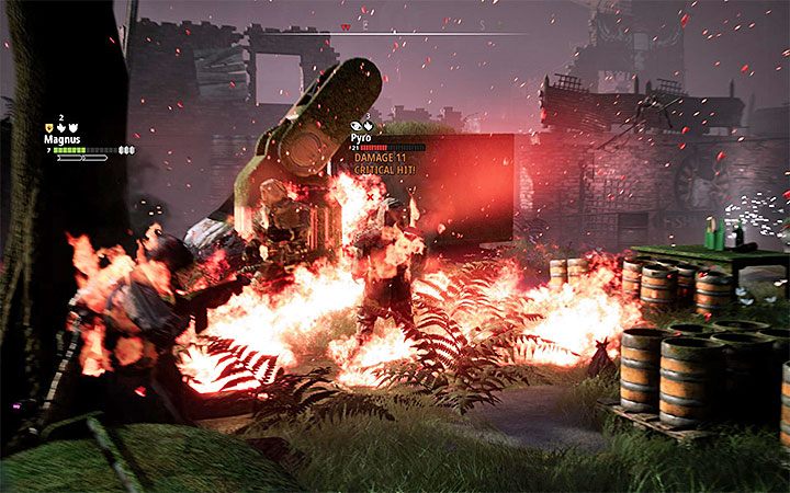 Piroghule obrzucają członków drużyny koktajlami Mołotowa - Walka z trudnymi przeciwnikami w Mutant Year Zero - Mutant Year Zero - poradnik do gry