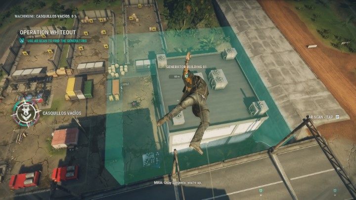 Po dotarciu na miejsce, gra podpowie ci w jaki sposób włączyć tryb AR - jest to system lokalizujący pobliskie cele zadania - Just Cause 4: Operacja Zamieć - solucja, opis przejścia - Just Cause 4 - poradnik do gry