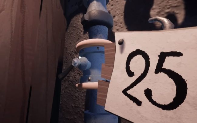 W kolejnym budynku znajdziesz dwie dźwignie umieszczone koło kartki z numerem 25 - Zadanie czwarte - cmentarz - Hello Neighbor Hide and Seek - poradnik do gry