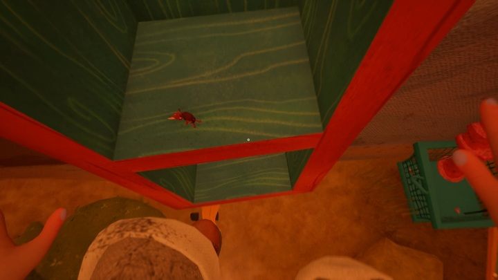 Na półce zawieszonej na ścianie znajdziesz kolejną zabawkę - Pierwsze zadanie - pozbieranie zabawek - Hello Neighbor Hide and Seek - poradnik do gry