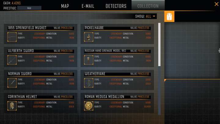 Pamiętaj - przedmiotów legendarnych nie da się sprzedawać. - Porady na start w Treasure Hunter Simulator? - Treasure Hunter Simulator - poradnik do gry