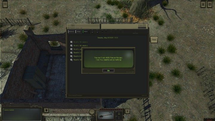Pamiętaj, że nie możesz przesunąć czasu, jeśli jesteś w trakcie walki ani jeśli jesteś głodny - Jak zmienić porę dnia w ATOM RPG? - ATOM RPG - poradnik do gry