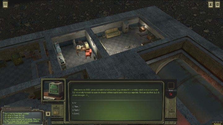 W jednym z pokoi, znajdujących się przy windzie, znajdziesz komputer - Bunkier 317 - Solucja ATOM RPG - ATOM RPG - poradnik do gry