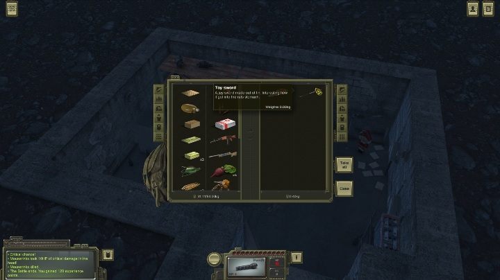 Po zabiciu szczura wyjmij rzeczy z jego ekwipunku - Jak zdobyć golden walnut w ATOM RPG? - ATOM RPG - poradnik do gry