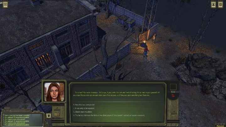 Gdy ściągnie maskę i się przedstawi poprosi cię o znalezienie ojca - Abandoned factory - Solucja ATOM RPG - ATOM RPG - poradnik do gry