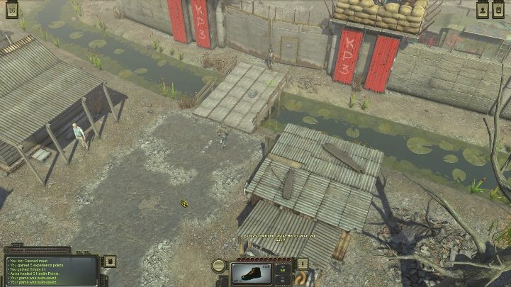 Aby odblokować teren znajdujący się na północy miasta musisz porozmawiać ze strażnikiem - Krasnoznamenny - Solucja ATOM RPG - ATOM RPG - poradnik do gry