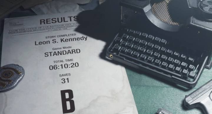 Im szybciej przejdziesz grę z jak najmniejszą liczbą zapisów gry, tym wyższa ranga - Poziomy trudności i rangi za ukończenie w Resident Evil 2 - Resident Evil 2 - poradnik do gry