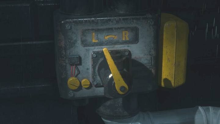 Wajcha na północnej ścianie budynku - Zdobycie identyfikatora i ucieczka | Posterunek policji w Resident Evil 2 - Resident Evil 2 - poradnik do gry