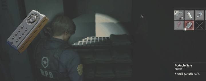Podręczny sejf - Gdzie znaleźć przyciski do konsoli w szatni? | Sekrety na Posterunku Policji - Resident Evil 2 - poradnik do gry