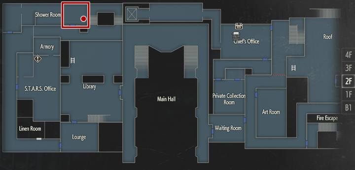 Prysznice - Gdzie znaleźć przyciski do konsoli w szatni? | Sekrety na Posterunku Policji - Resident Evil 2 - poradnik do gry