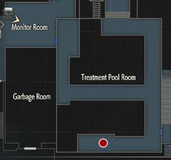 Sejf znajduje się tuż przy bezpiecznej kryjówce bohatera (z punktem zapisu i zagadką z przełącznikami) - Jak otworzyć sejf w Kanałach? | Resident Evil 2 - Resident Evil 2 - poradnik do gry