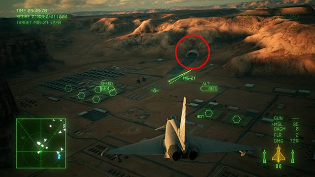 F-14 w szóstej misji przywołamy przelatując przez wąski tunel. - Jak odblokować unikalne skórki w Ace Combat 7? - Ace Combat 7 Skies Unknown - poradnik do gry