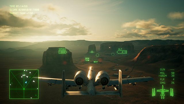 Szybkie usuwanie zagrożenia ułatwiają rakiety namierzające kilka celów jednocześnie. - Atakowanie celów naziemnych w Ace Combat 7 - Ace Combat 7 Skies Unknown - poradnik do gry