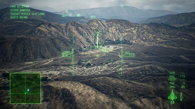 Wskaźnik celu jest zielony - zanosi się na pudło. - Atakowanie celów naziemnych w Ace Combat 7 - Ace Combat 7 Skies Unknown - poradnik do gry