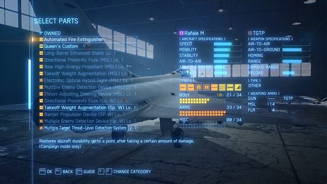 1 - Najlepsze części i uzbrojenie specjalne w Ace Combat 7 - Ace Combat 7 Skies Unknown - poradnik do gry