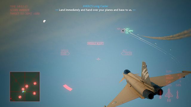 Alert pocisku nie powinien być dla nas groźny. Manewry podczas walki kołowej zmylą większość wymierzonych w nas pocisków. - Unikanie wrogich rakiet i ostrzału wroga w Ace Combat 7 - Ace Combat 7 Skies Unknown - poradnik do gry