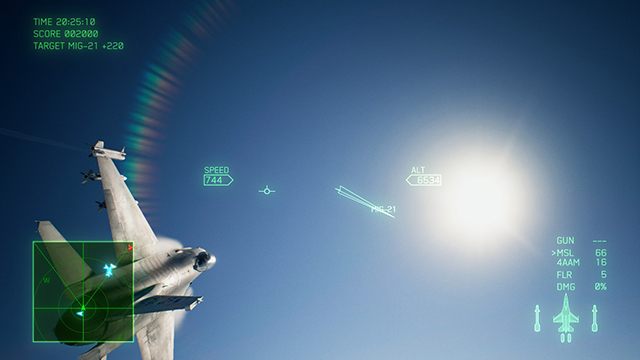 Walka kołowa polega na robieniu ciasnych skrętów. - Walka w powietrzu w Ace Combat 7 - Ace Combat 7 Skies Unknown - poradnik do gry