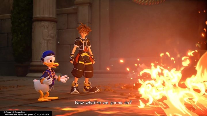 Donald i Goofy (oraz okazjonalnie, postacie z innych światów) będą w trakcie zabawy rzucały pomocnymi tekstami, które pozwolą ci np - Porady na start Kingdom Hearts 3 - Kingdom Hearts 3 - poradnik do gry