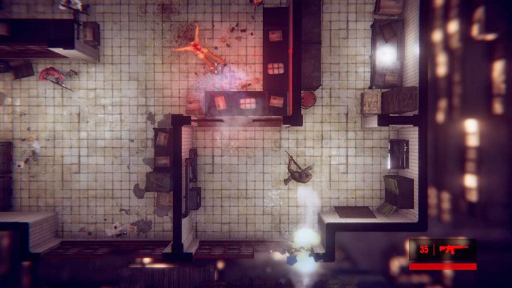 Dość problematyczna może okazać się końcowa część misji, a konkretnie bitwa rozgrywana w dużej kuchni (obrazek) - Rozdział 2 - Three Days Earlier | Solucja Hong Kong Massacre - Hong Kong Massacre - poradnik do gry