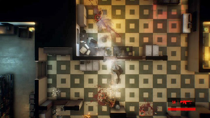 Z racji na obserwowanie wydarzeń z lotu ptaka możesz mieć niestety spore problemy z rozpoznawaniem rodzaju ścian z jakimi masz do czynienia - Jak rzadziej ginąć? - poradnik przetrwania do gry Hong Kong Massacre - Hong Kong Massacre - poradnik do gry