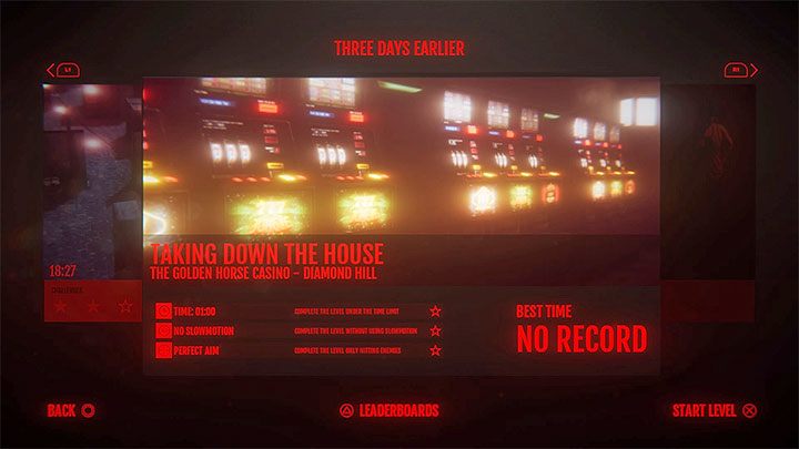 Wyzwania z tej kategorii wymuszają ukończenie etapu w określonym czasie - Zaliczanie wyzwań w grze Hong Kong Massacre - Hong Kong Massacre - poradnik do gry