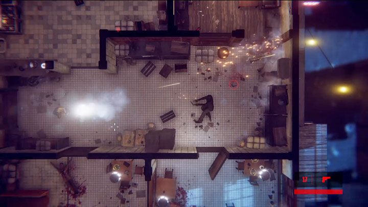 W północnym korytarzu w kształcie prostokąta wpadniesz na jednego lub dwóch przeciwników - A walk in the park - trofeum w grze Hong Kong Massacre - Hong Kong Massacre - poradnik do gry