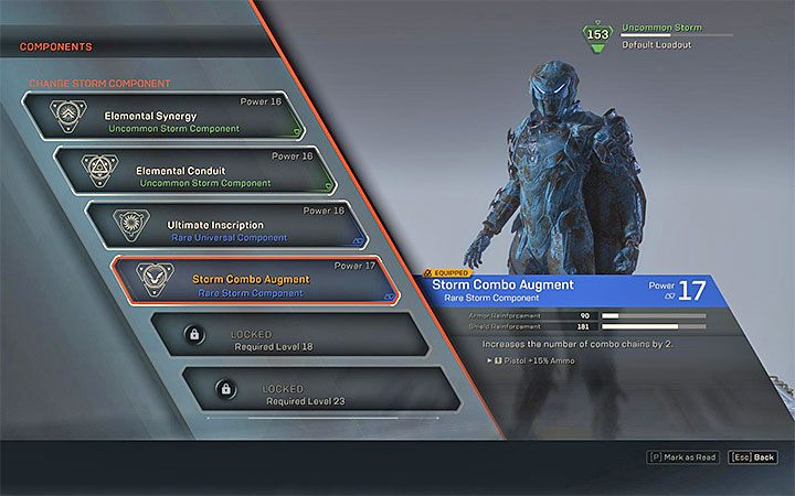 Komponenty (Components) - Powinieneś w szczególności zainteresować się komponentami zwiększającymi skuteczność ataków opartych o żywioły - Sztorm - klasa javelina w Anthem - Anthem - poradnik do gry