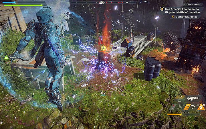 Po raz pierwszy w ramach rozgrywania misji fabularnej musisz pomagać sobie radarem widocznym u góry ekranu - podążaj w kierunku, w którym będzie on pulsował - Zaginiony arkanista | Solucja do gry Anthem - Anthem - poradnik do gry