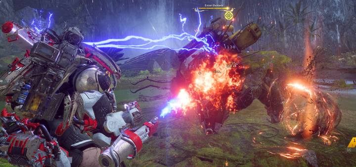 Ciężka wyrzutnia szturmowa - tu warto dobrać Miotacz ognia - świetnie sprawdza się do walk niemal w zwarciu - Kolos - klasa javelina w Anthem - Anthem - poradnik do gry